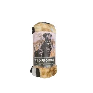Wilderness Dogs Plush Throw 50"× 60" Blanket